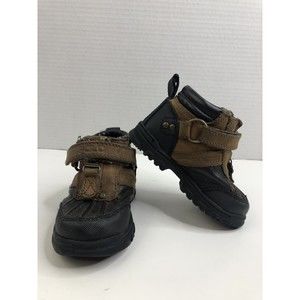 Polo by Ralph Lauren Orion Zip II Toddler Boy Brown Leather Boots US 6, EUR 22